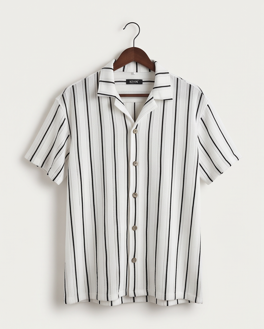 Chemise à rayures maille homme