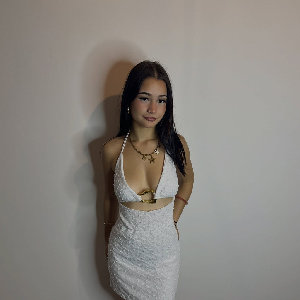 Robe courte blanche