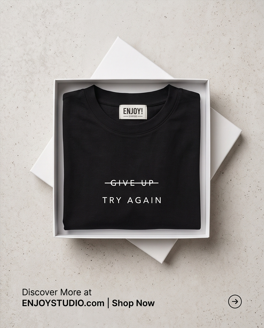 T-shirt homme « Try Again »