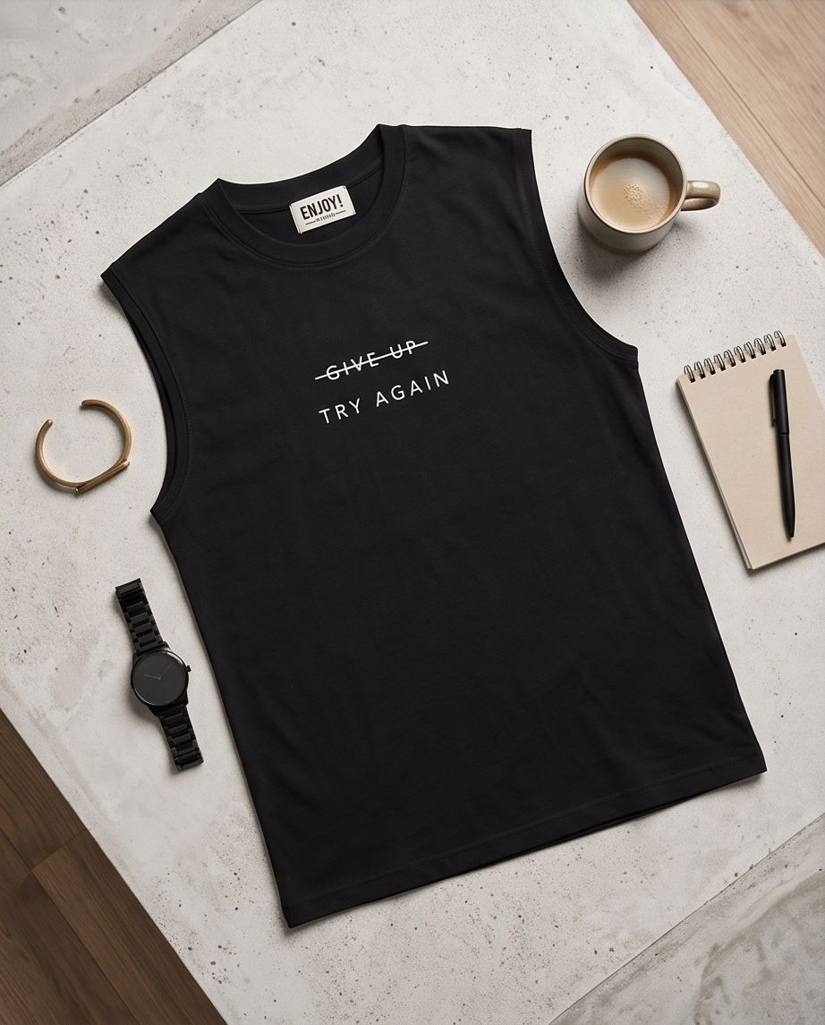 T-shirt homme « Try Again »