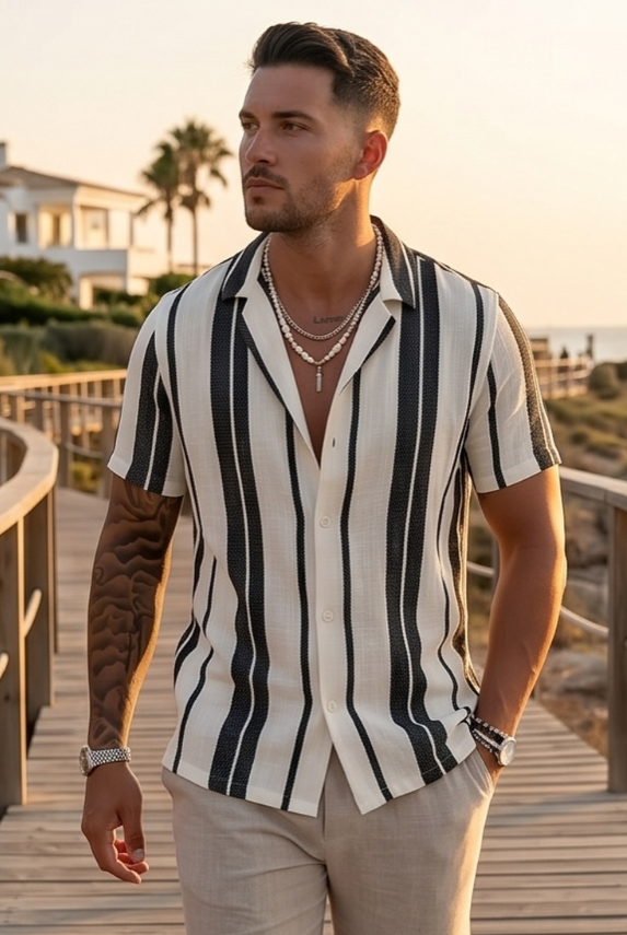 Chemise à rayures tendance