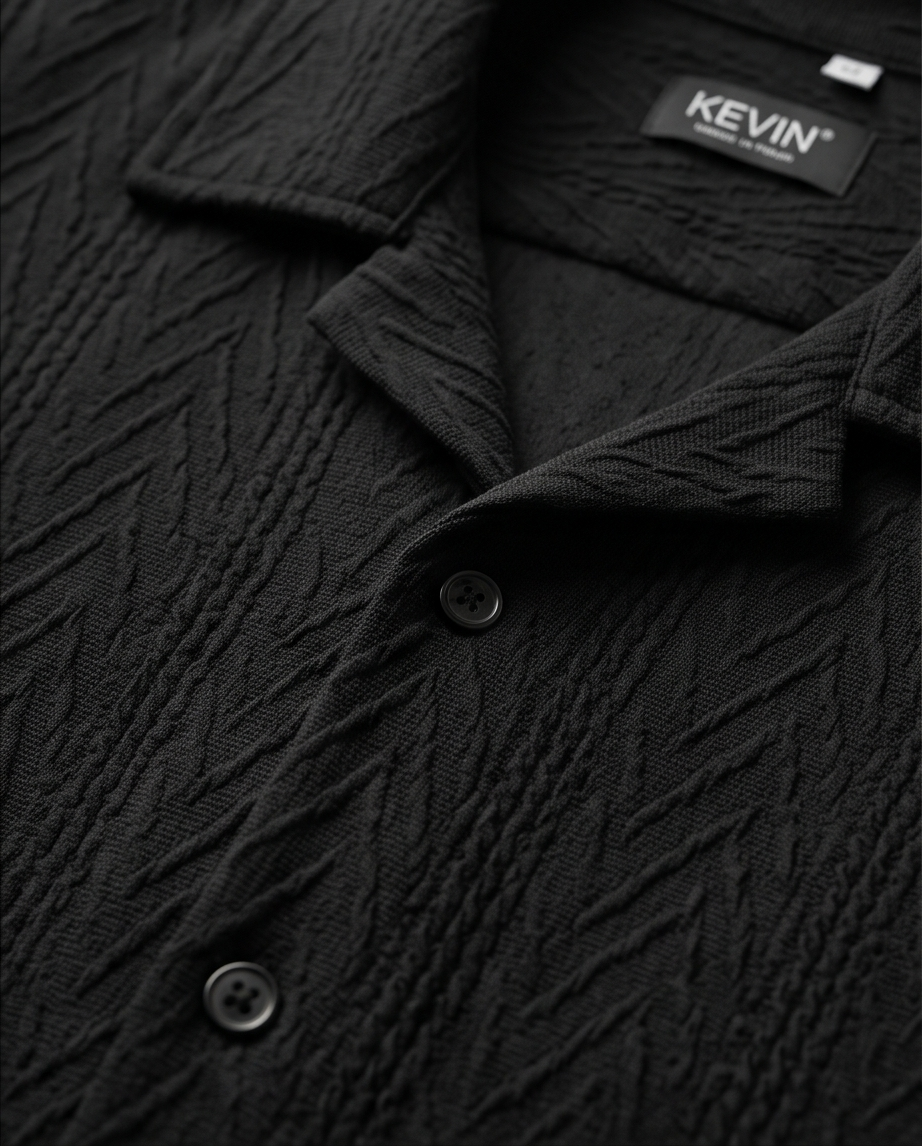 Chemise maille noire homme