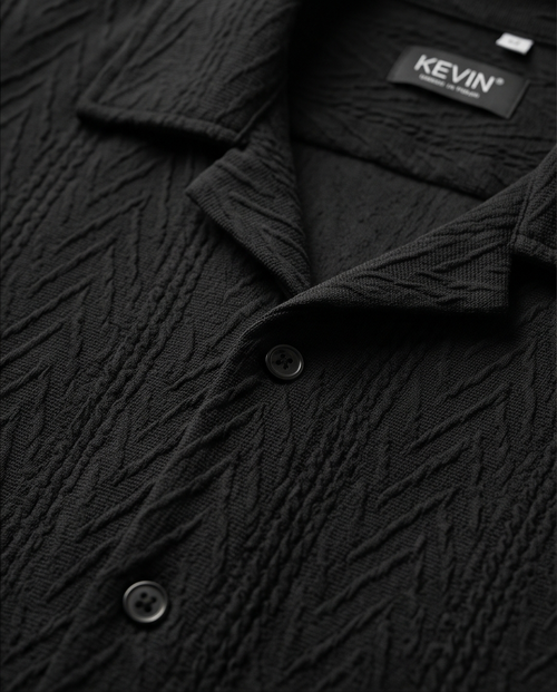 Chemise maille noire homme