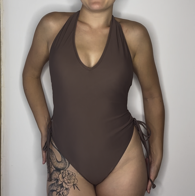 Maillot une pièce marron
