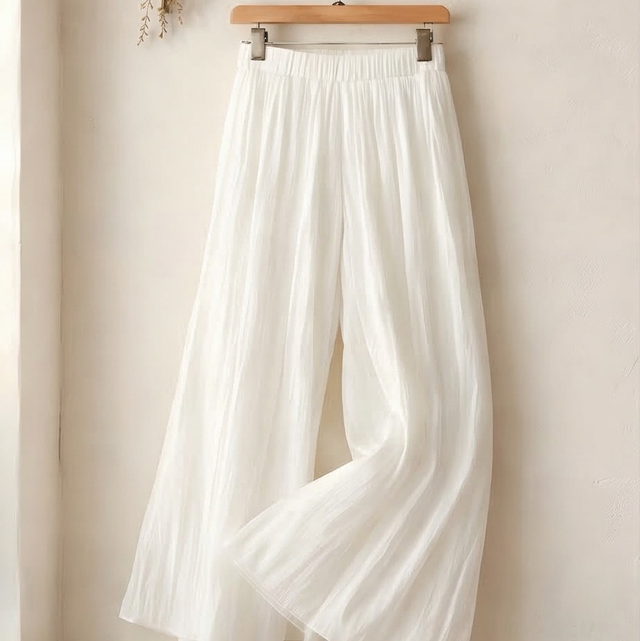 Pantalon blanc brillant