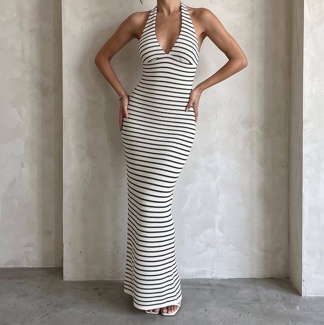 Robe à rayures