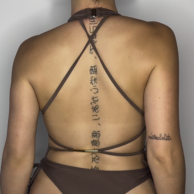 Maillot une pièce marron