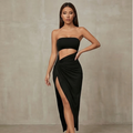 Robe noire ouverte