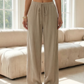 Pantalon fluide beige